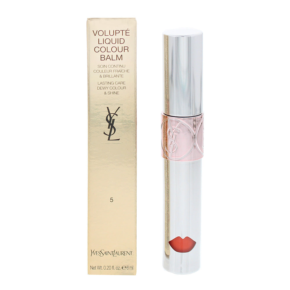 Yves Saint Laurent Volupte 05 Watch Me Orange Colour Balm 6ml - TJ Hughes