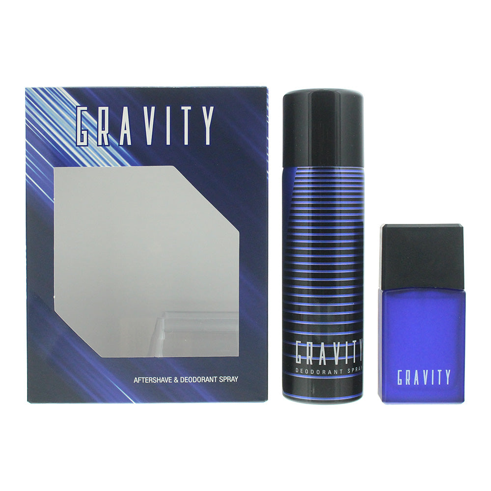 Coty Gravity 2 Piece Gift Set: Aftershave 30ml - Deodorant Spray 120ml  | TJ Hughes