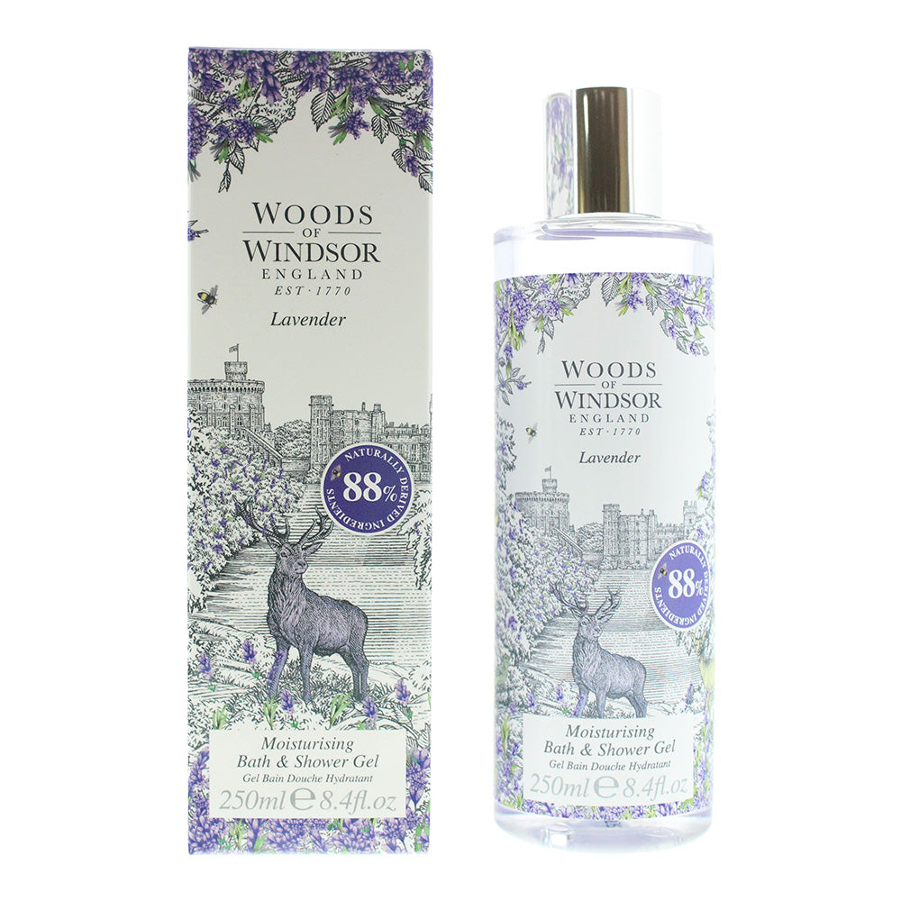 Woods Of Windsor Lavender Bath  Shower Gel 250ml  | TJ Hughes