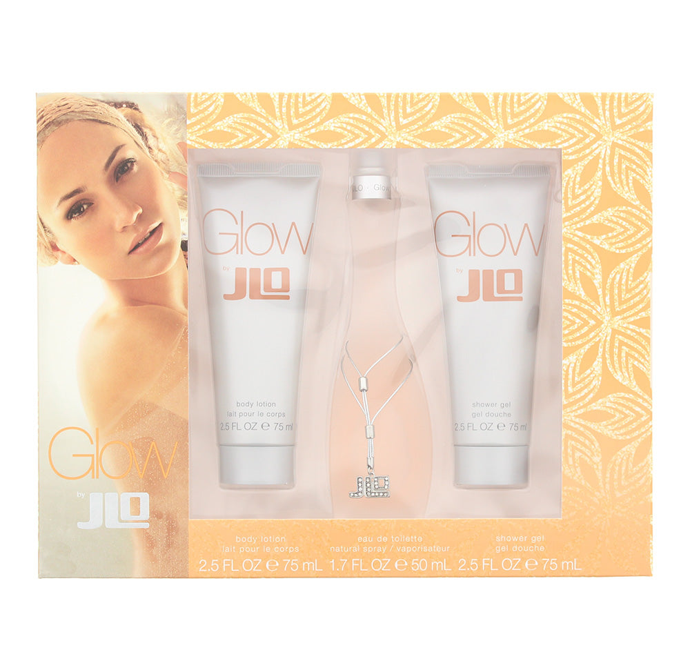 Jennifer Lopez Glow 3 Piece Gift Set: Eau De Toilette 50ml - Body Lotion 75ml - Shower Gel 75ml  | TJ Hughes