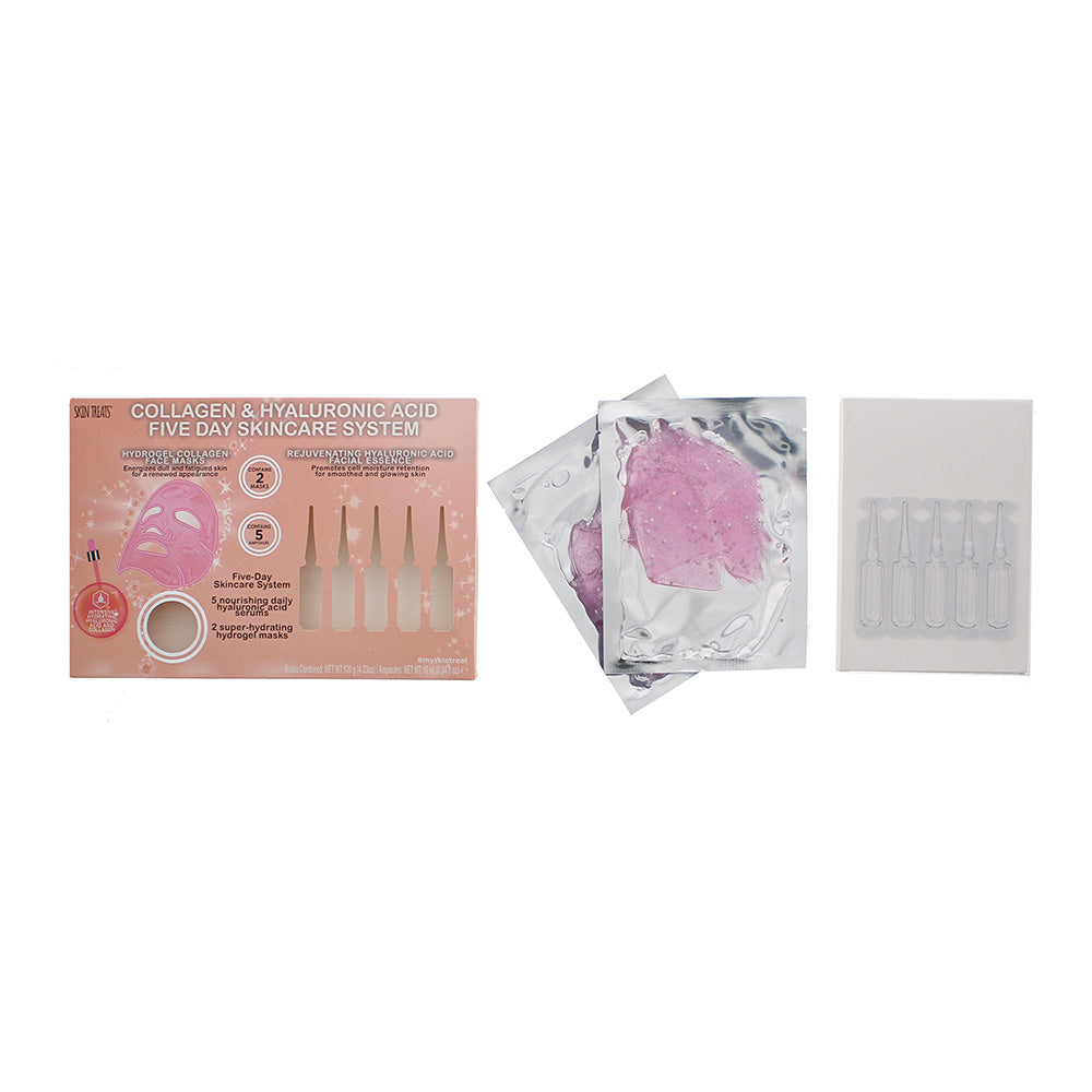 Skin Treats Collage Glitter & Hyaluronic Acid Ampoules 5 Day Skincare System  | TJ Hughes