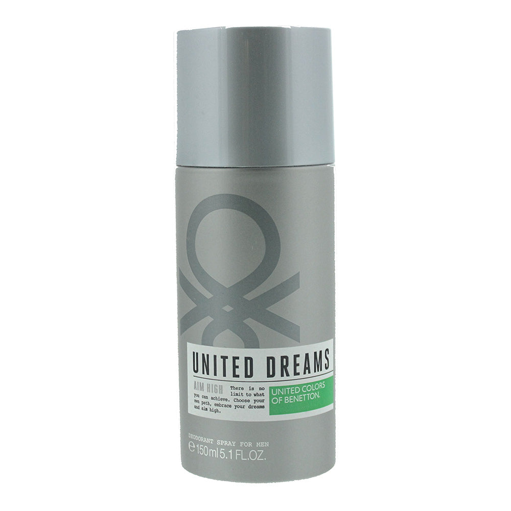 United Colors Of Benetton United Dreams - Aim high Deodorant Spray 150ml For Men  | TJ Hughes