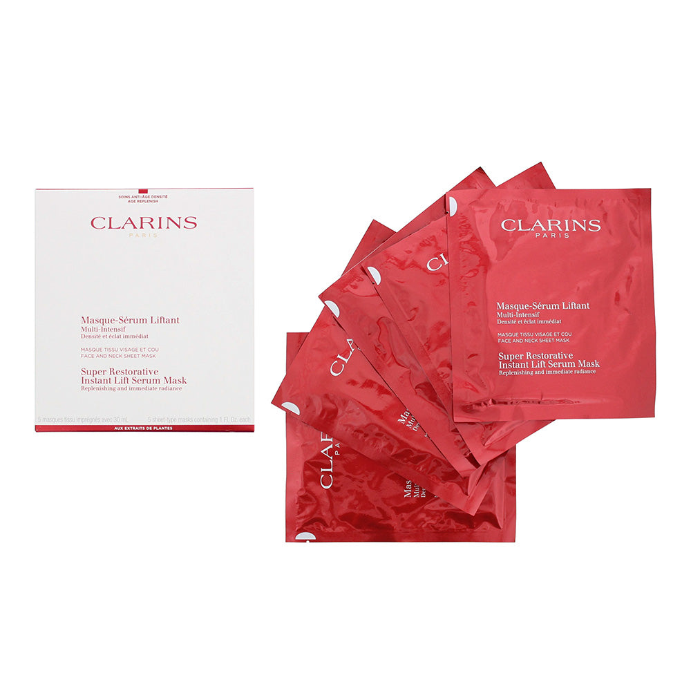 Clarins Super Restorative Instant Lift Serum Mask 5 x 30ml  | TJ Hughes