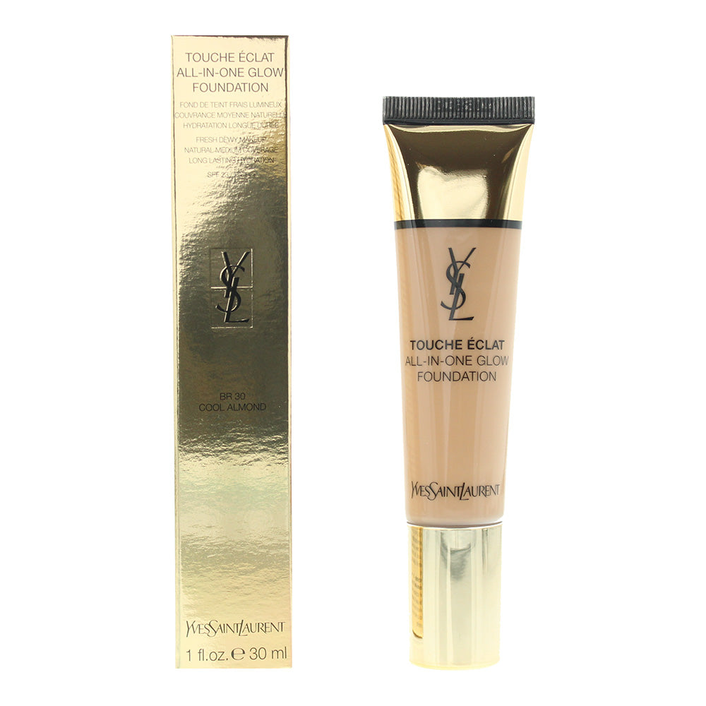 Yves Saint Laurent Touche Eclat All In One Glow BR30 Cool Almond Foundation Spf 23 30ml  | TJ Hughes