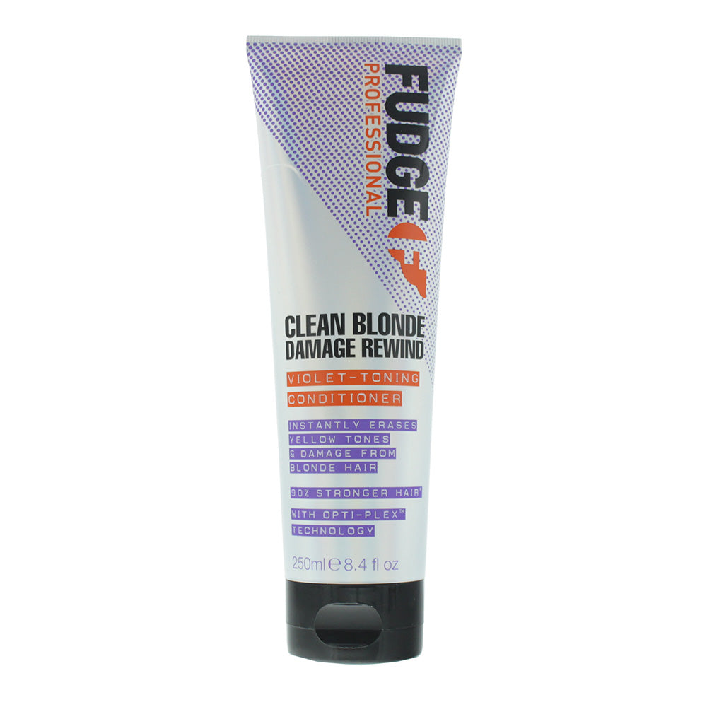 Fudge Professional Clean Blonde Damage Rewind Violet Toning Conditioner 250ml - TJ Hughes