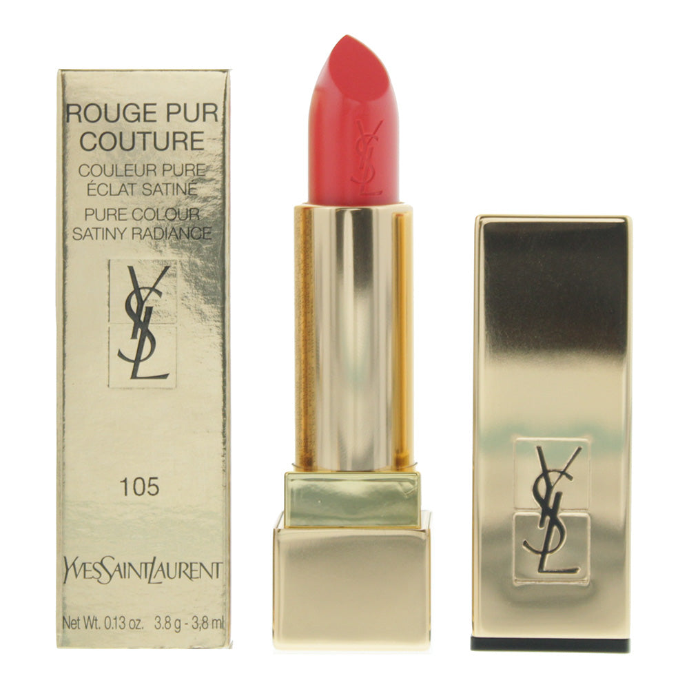 Yves Saint Laurent Rouge Pur Couture 105 Coral Catch Lipstick 3.8g  | TJ Hughes