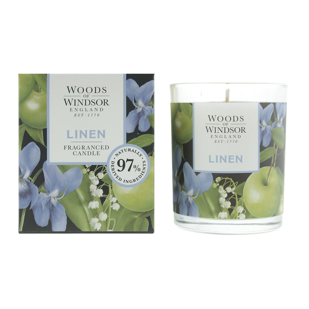 Woods Of Windsor Linen Candle 150g  | TJ Hughes