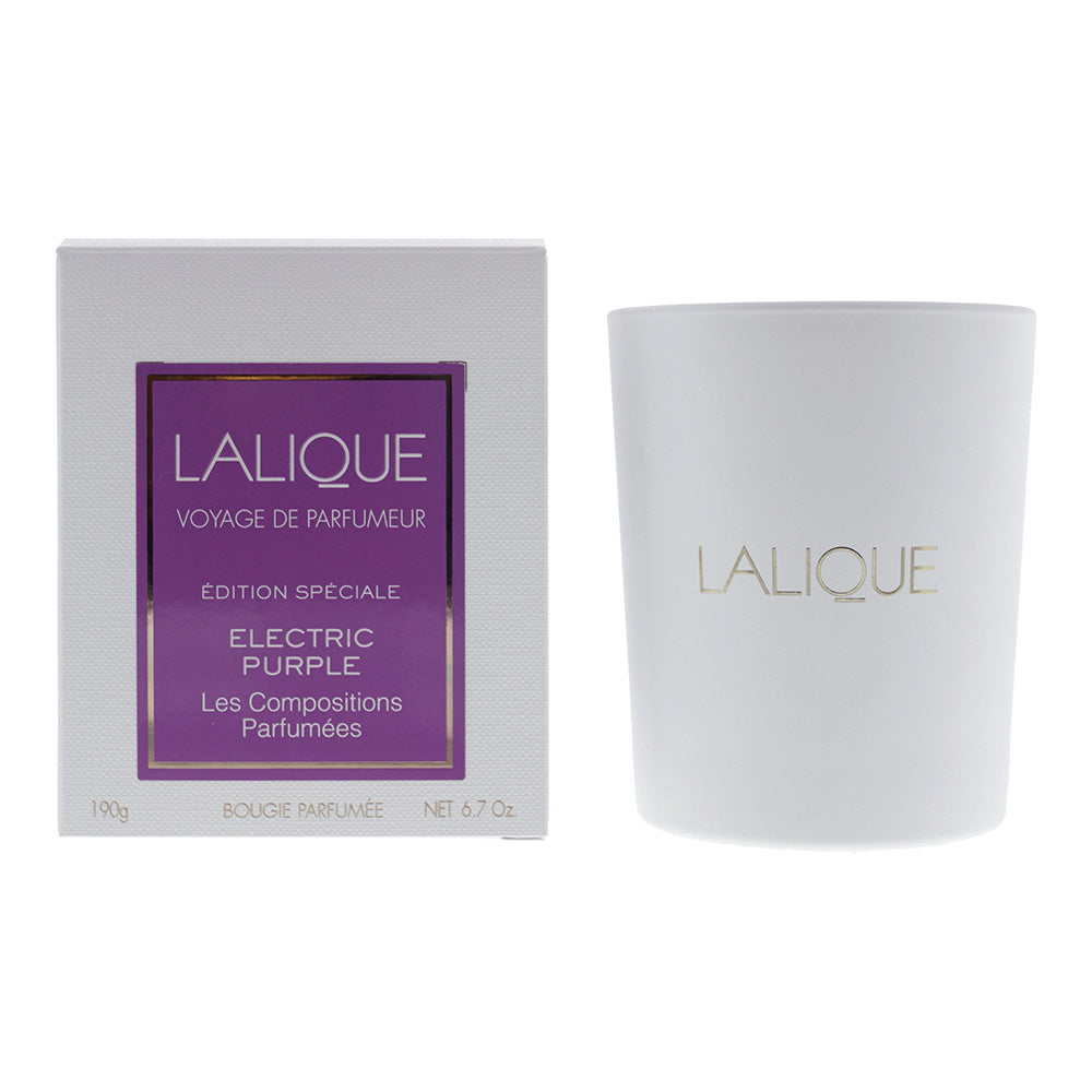 Lalique Electric Purple Candle 190g  | TJ Hughes