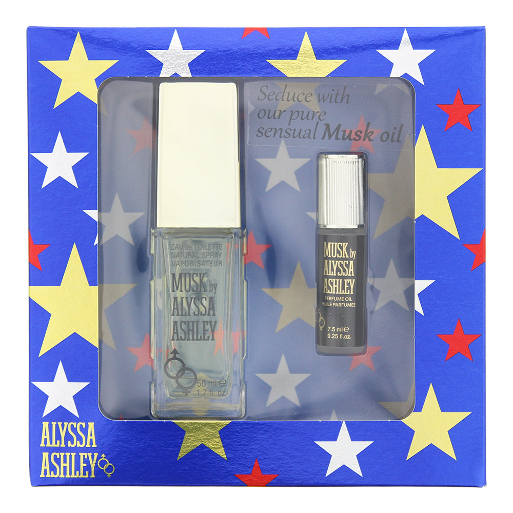 Alyssa Ashley Musk 2 Piece Gift Set: Eau De Toilette 50ml - Parfum Oil 7.5ml  | TJ Hughes