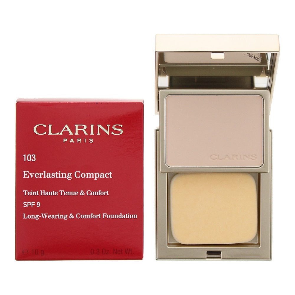 Clarins Everlasting Compact No.103 Ivory Foundation 10g SPF 9  | TJ Hughes