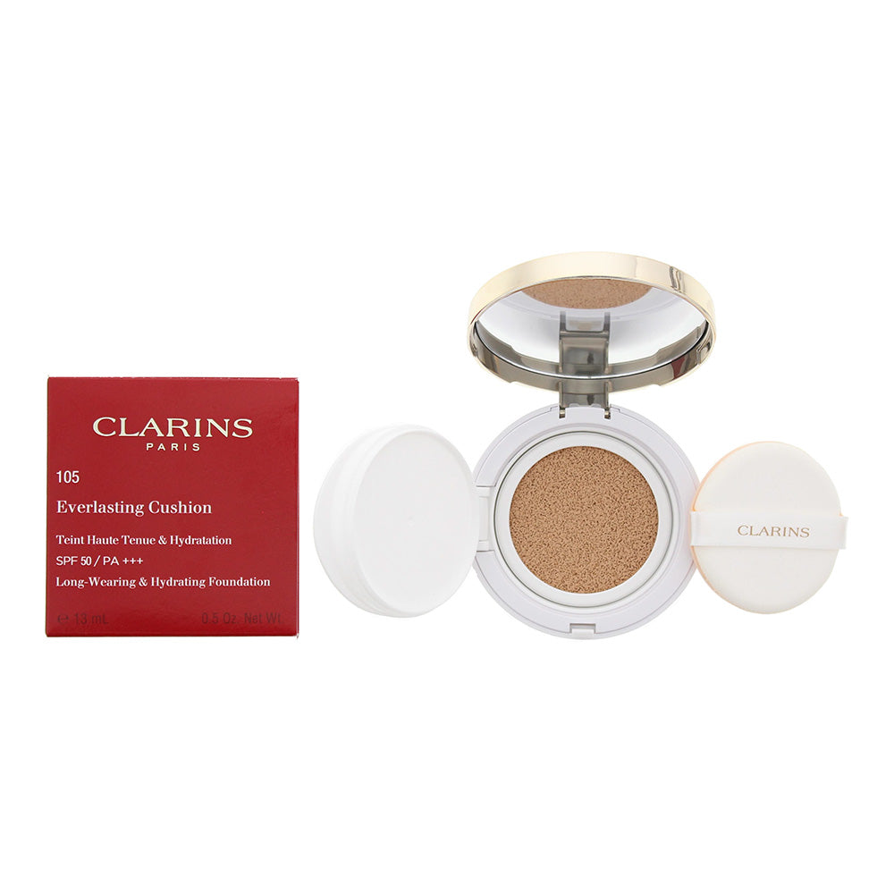 Clarins Everlasting Cushion Foundation Spf 50 105 Nude 13ml  | TJ Hughes