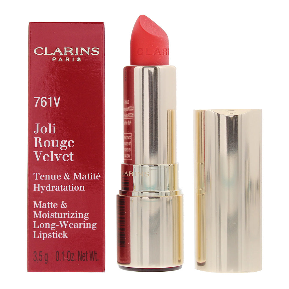 Clarins Joli Rouge Velvet 761V Spicy Chili Lipstick 3.5g  | TJ Hughes