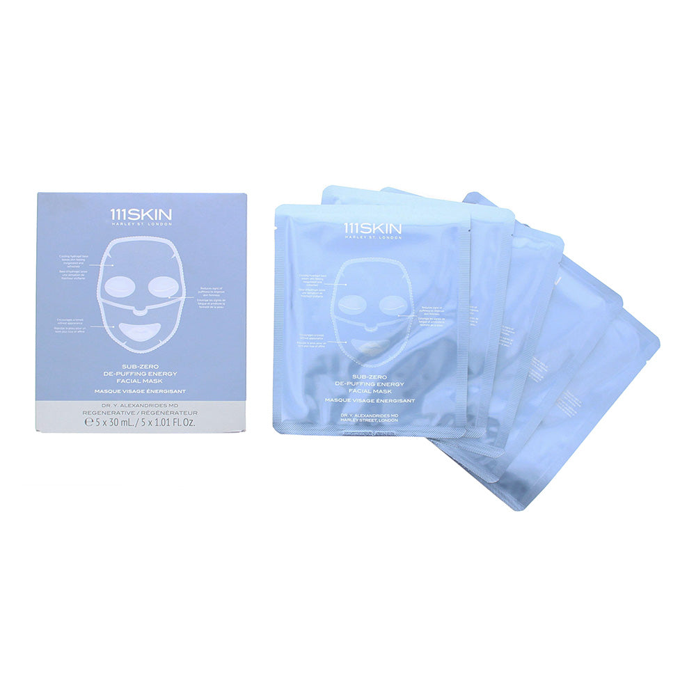 111 Skin Sub-Zero De-Puffing Facial Mask 5 x 30ml  | TJ Hughes