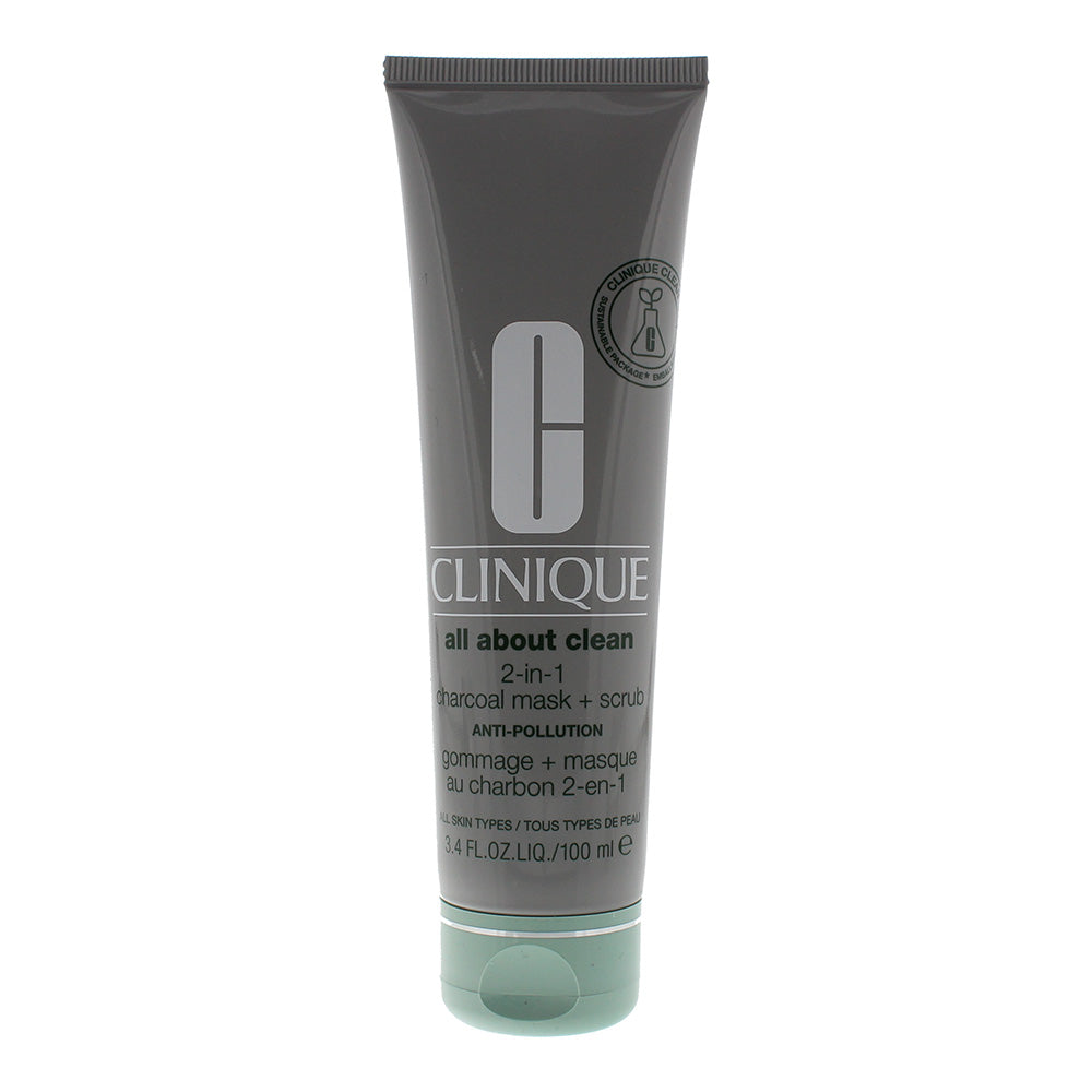 Clinique All About Clean 2-In-1 Charcoal Mask + Scrub 100ml  | TJ Hughes