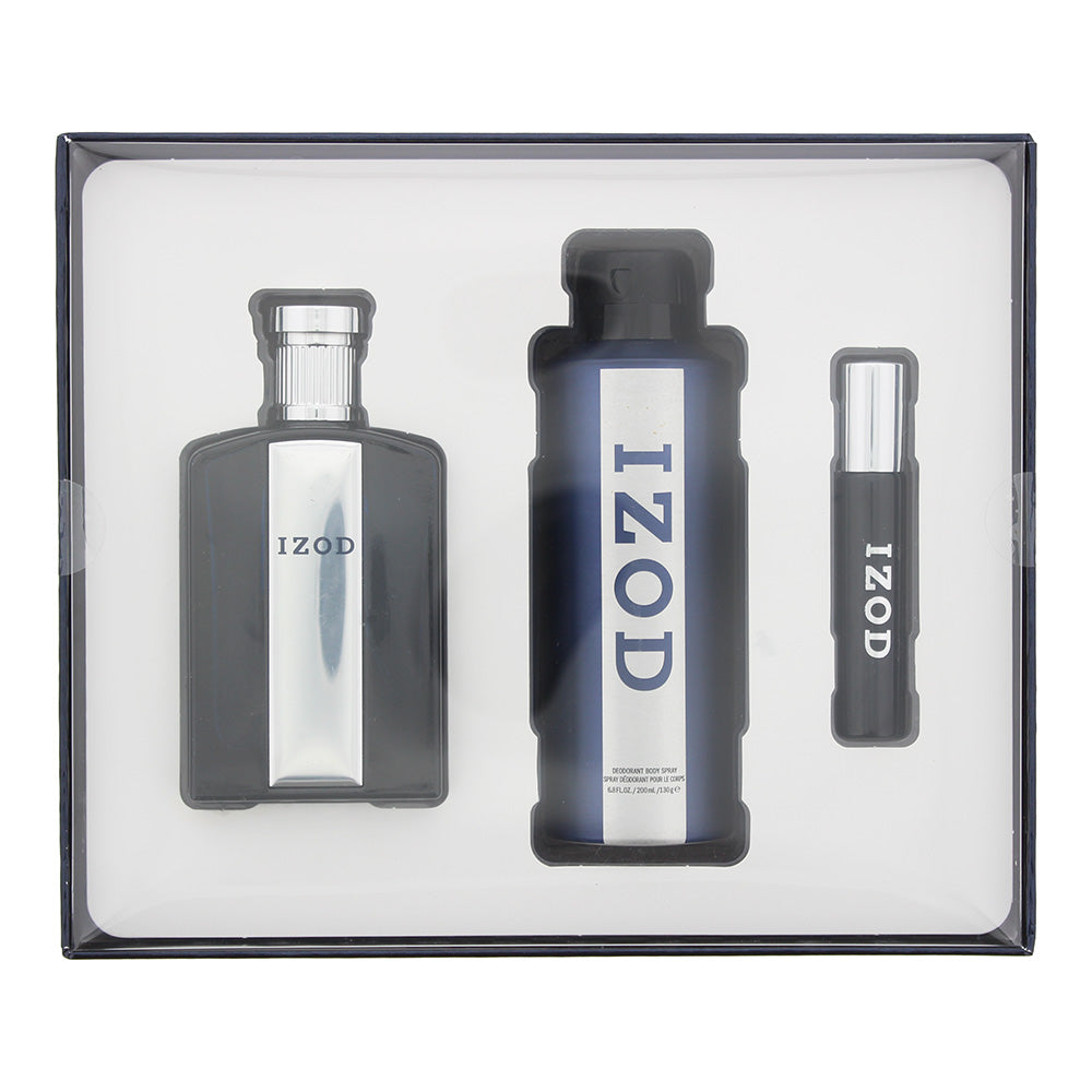 Izod 3 Piece Gift Set: Eau de Toilette 100ml - Eau de Toilette 15ml - Body Spray 200ml  | TJ Hughes