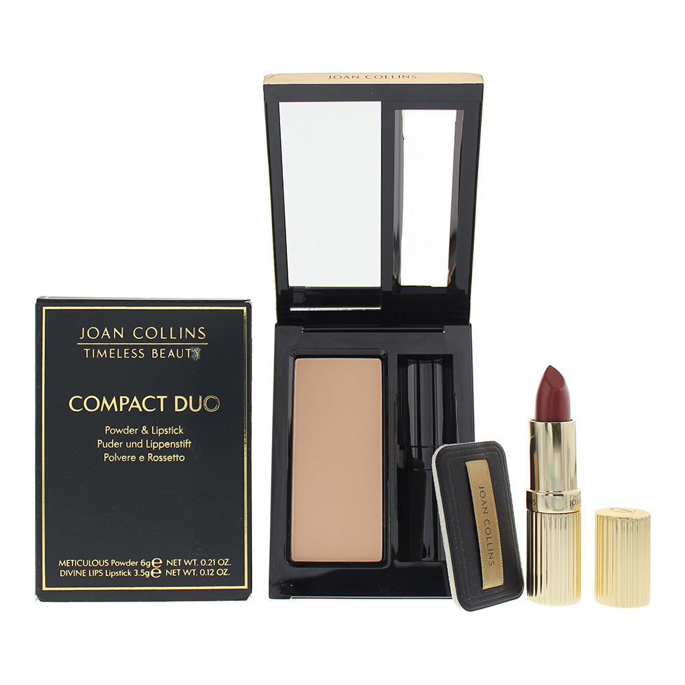 Joan Collins Compact Duo Powder 6g - Sabina Cream Lipstick 3.5g  | TJ Hughes
