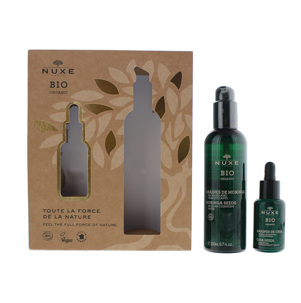 Nuxe Bio Organic 2 Piece Gift Set: Antioxidant Serum 30ml - Micellar Cleansing Water 200ml  | TJ Hughes