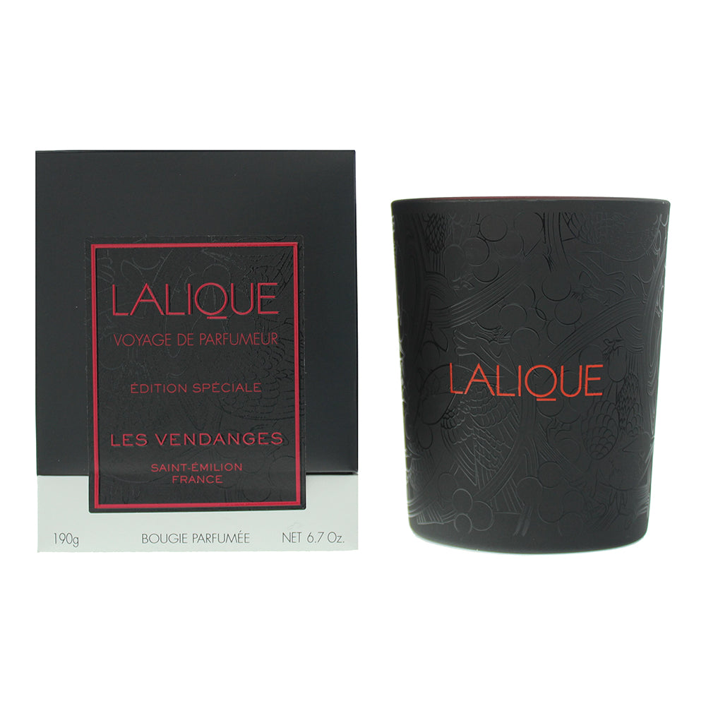 Lalique Les Vendanges Saint-Emilion France Perfumed Candle 190g  | TJ Hughes