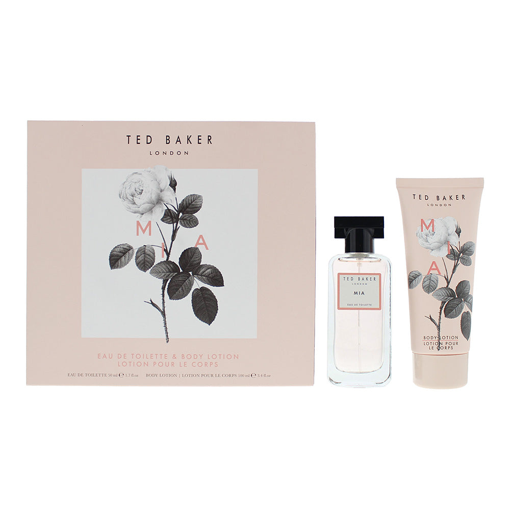 Ted Baker Mia 2 Piece Gift Set: Eau De Toilette 50ml - Body Lotion 100ml  | TJ Hughes