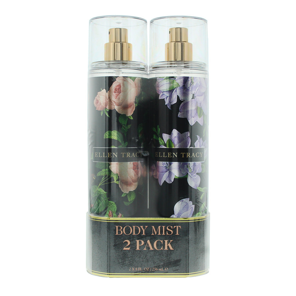 Ellen Tracy Floral 2 Piece Gift Set: Courageous Body Mist 236ml - Radiant Body Mist 236ml  | TJ Hughes