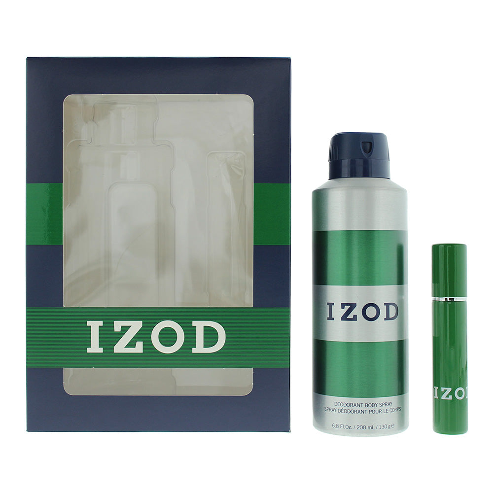 Izod Green 2 Piece Gift Set: Eau de Toilette 15ml - Body Spray 200ml  | TJ Hughes