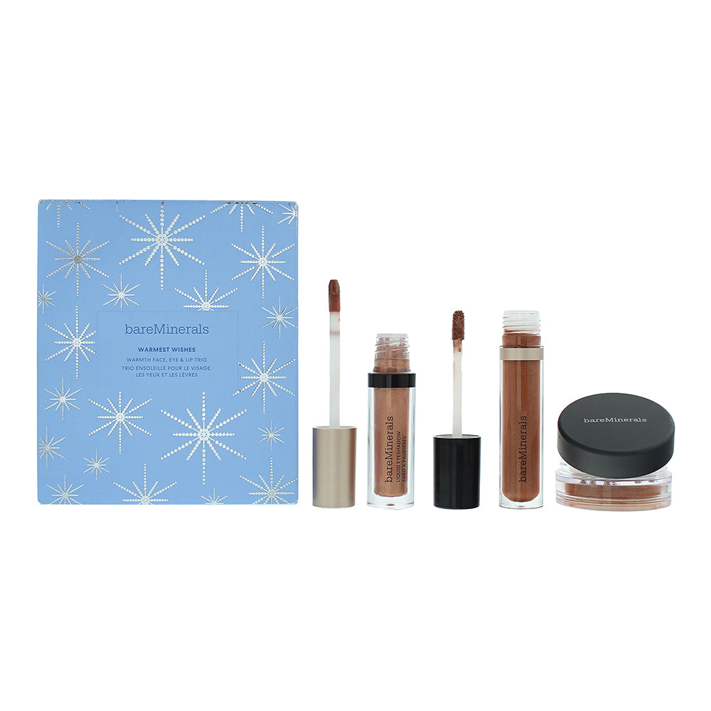 Bare Minerals Warmest Wishes 3 Piece Gift Set: Loose Bronzer 1.5g - Lip Gloss 4ml - Liquid Eyeshadow 3.3ml  | TJ Hughes