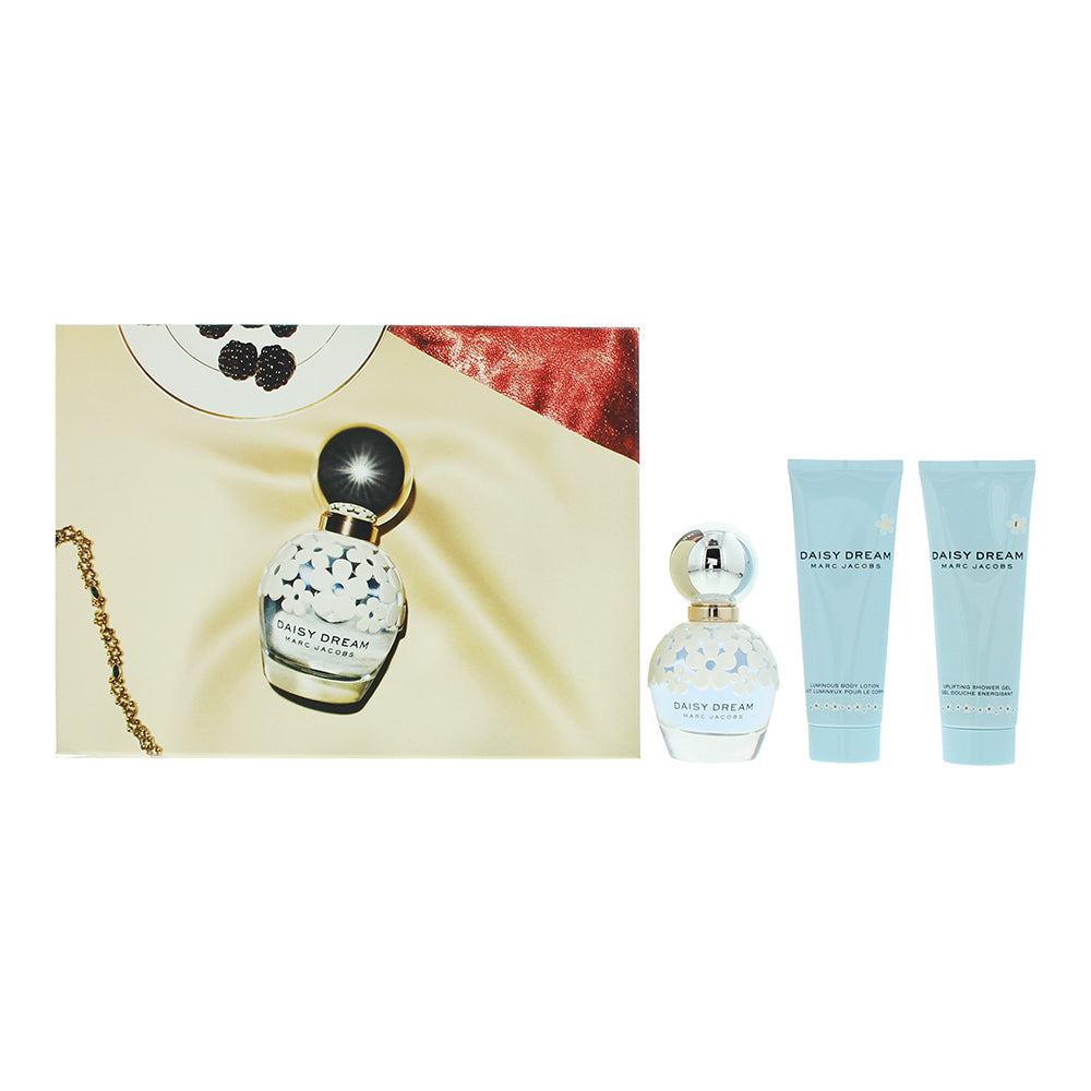 Marc Jacobs Daisy Dream 3 Piece Gift Set: Eau De Toilette 50ml - Body Lotion 75ml - Shower Gel 75ml  | TJ Hughes