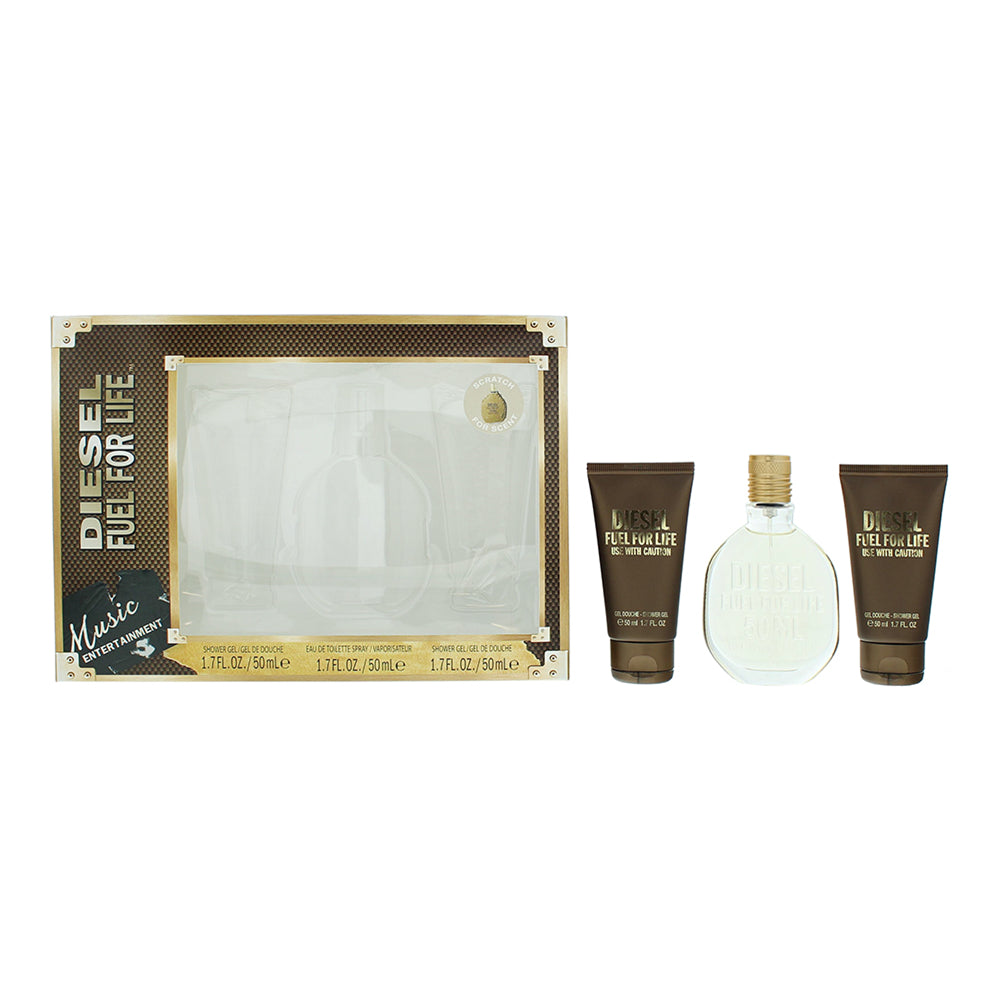 Diesel Fuel For Life Eau de Toilette 3 Piece Gift Set: Eau de Toilette 50ml - 2  | TJ Hughes