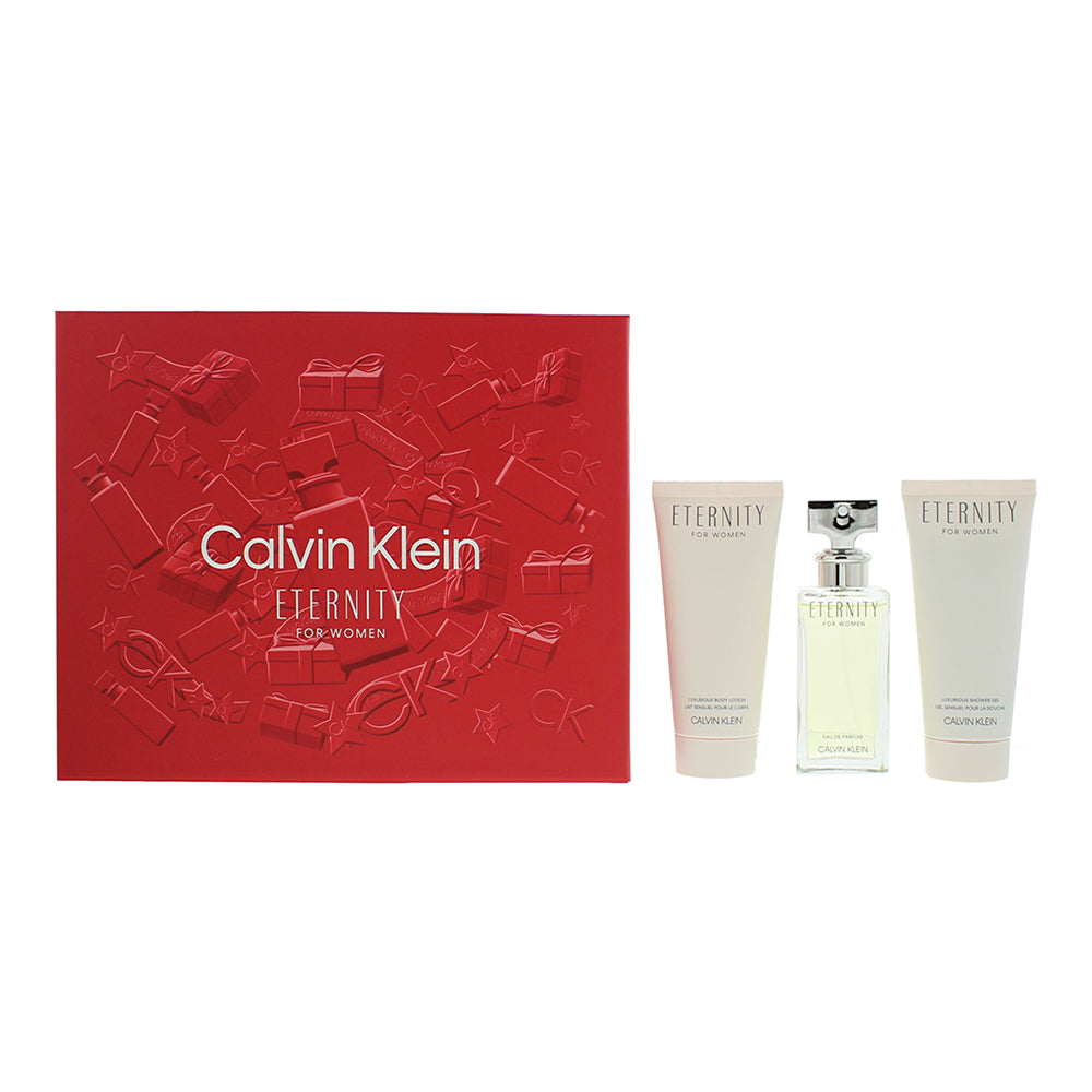 Calvin Klein Eternity For Women 3 Piece Gift Set: Eau de Parfum 50ml - Body Lotion 100ml - Shower Gel 100ml  | TJ Hughes