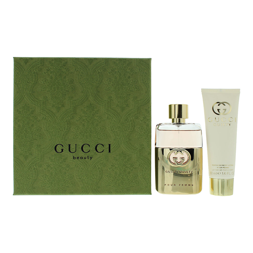 Gucci Guilty Pour Femme 2 Piece Gift Set: Eau de Parfum 50ml - Body Lotion 50ml  | TJ Hughes