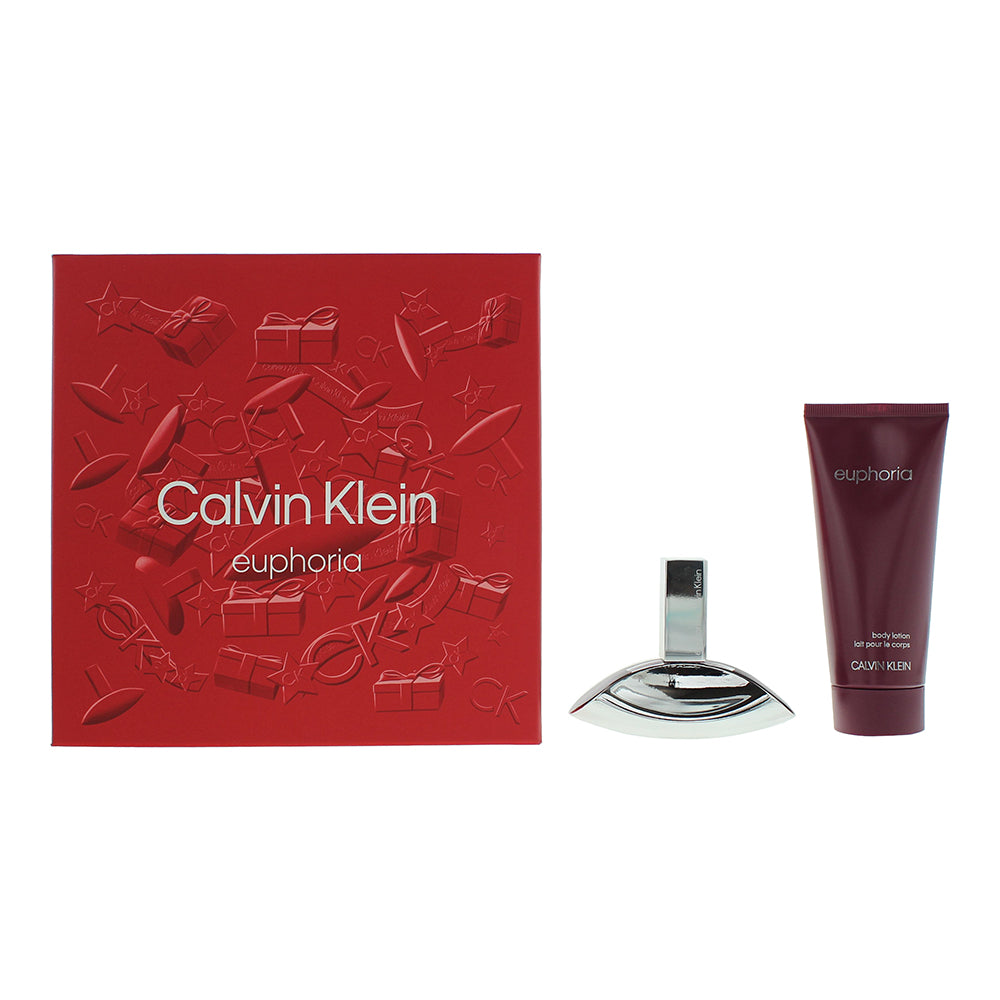 Calvin Klein Euphoria For Women 2 Piece Gift Set: Eau de Parfum 30ml - Body Loti  | TJ Hughes