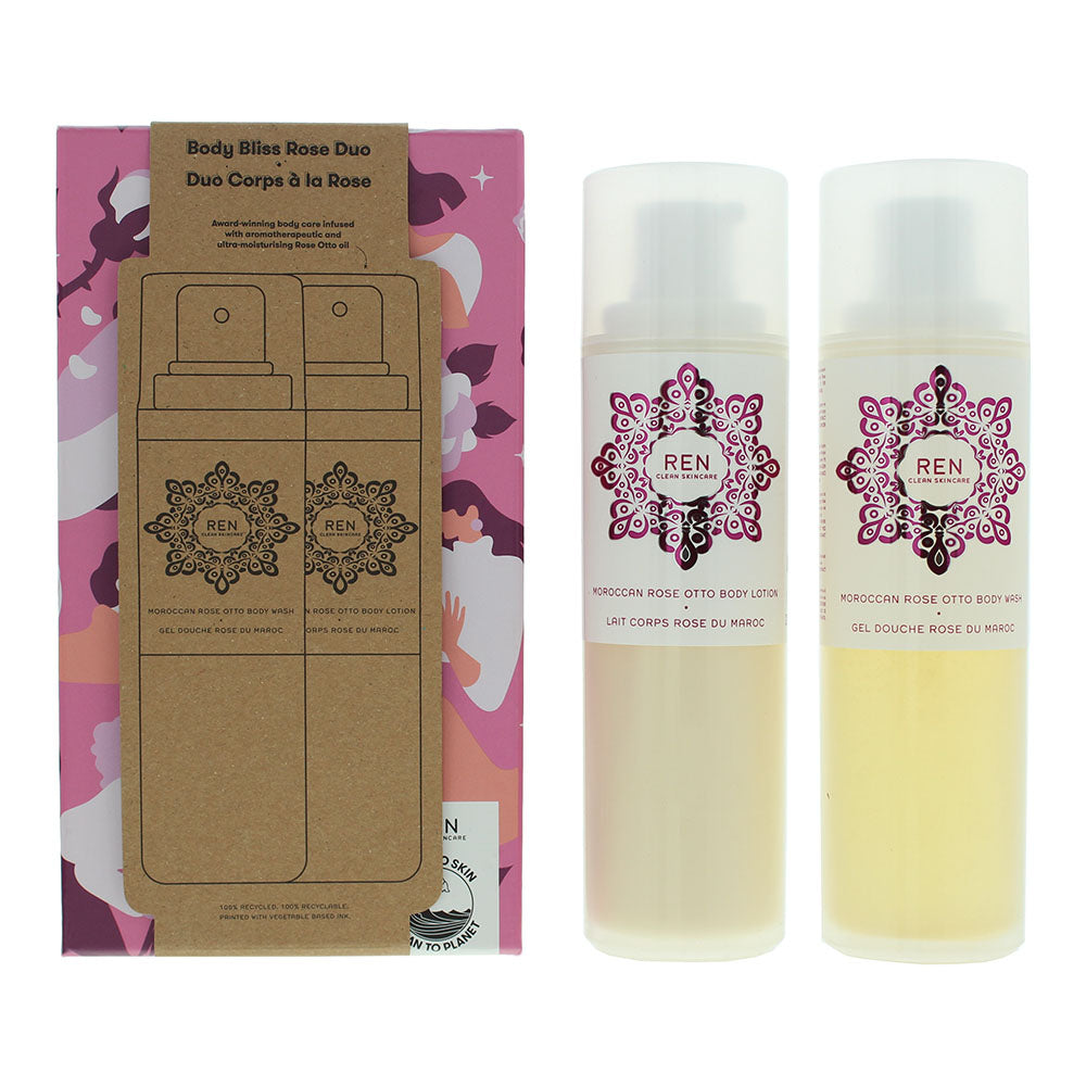 Ren Clean Skincare 2 Piece Gift Set: Body Wash 100ml - Body Lotion 100ml  | TJ Hughes