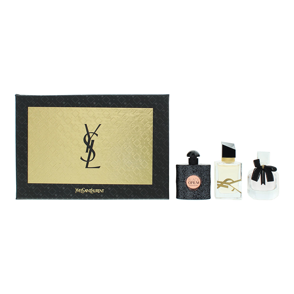 Yves Saint Laurent 3 Piece Gift Set: Black Opium Eau De Parfum 7.5ml - Libre Eau  | TJ Hughes