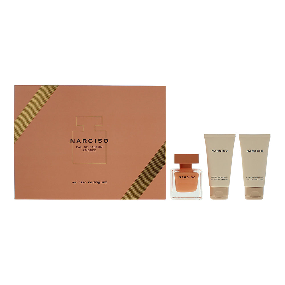 Narciso Rodriguez Ambree 3 Piece Gift Set: Eau De Parfum 50ml - Body Lotion 50ml  | TJ Hughes