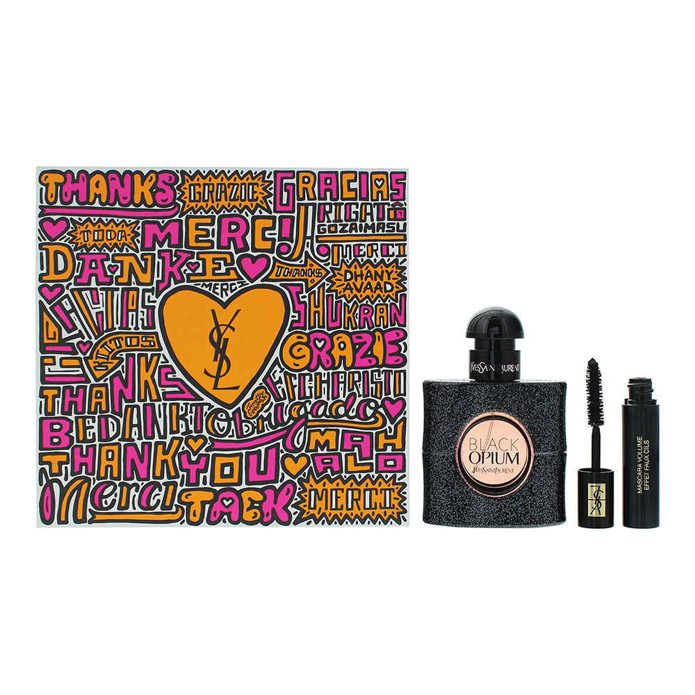 Yves Saint Laurent Black Opium 2 Piece Gift Set: Eau De Parfum 30ml - Mascara 2m  | TJ Hughes