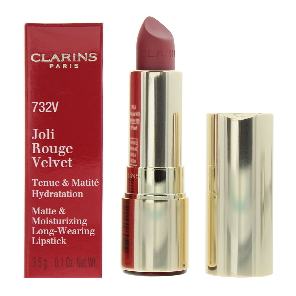 Clarins Joli Rouge Velvet 732 V Grenadine Lipstick 3.5g  | TJ Hughes