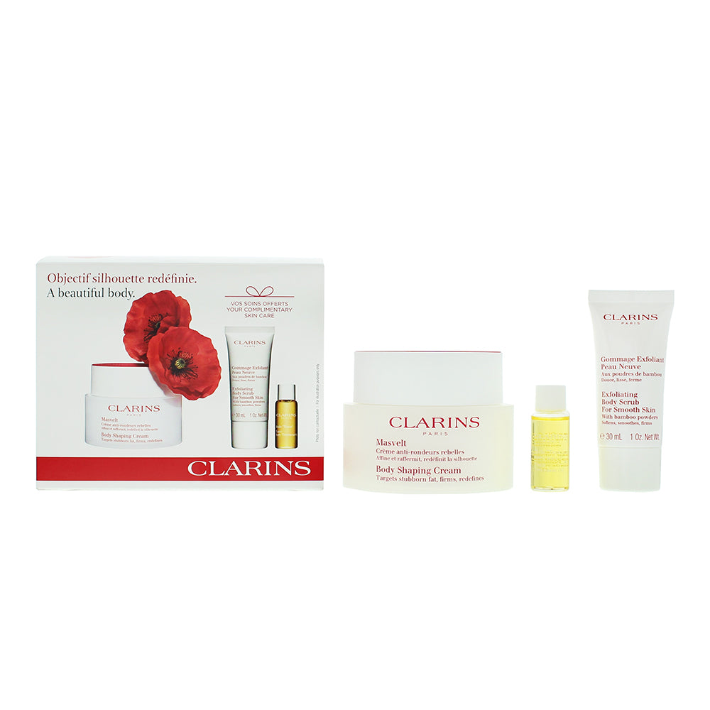 Clarins A Beautiful Body 3 Piece Gift Set: Body Cream 200ml - Exfoliating Cream  | TJ Hughes