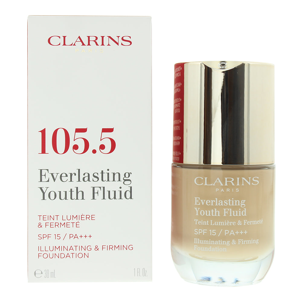Clarins Everlasting Youth Fluid 105.5 Flesh Foundation 30ml  | TJ Hughes