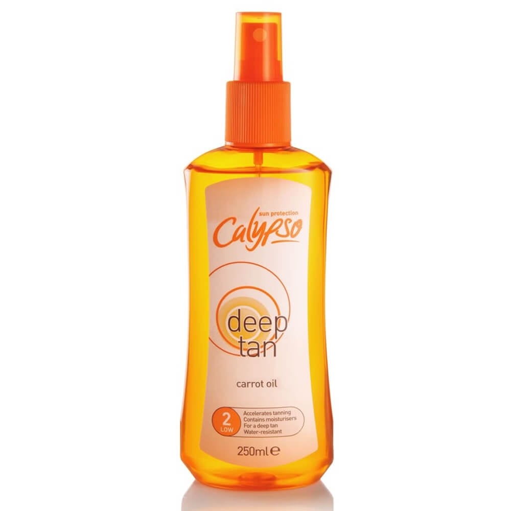 Calypso Deep Tan Carrot Oil With Tan Extender SPF2 Water Resistant Spray 200ml  | TJ Hughes