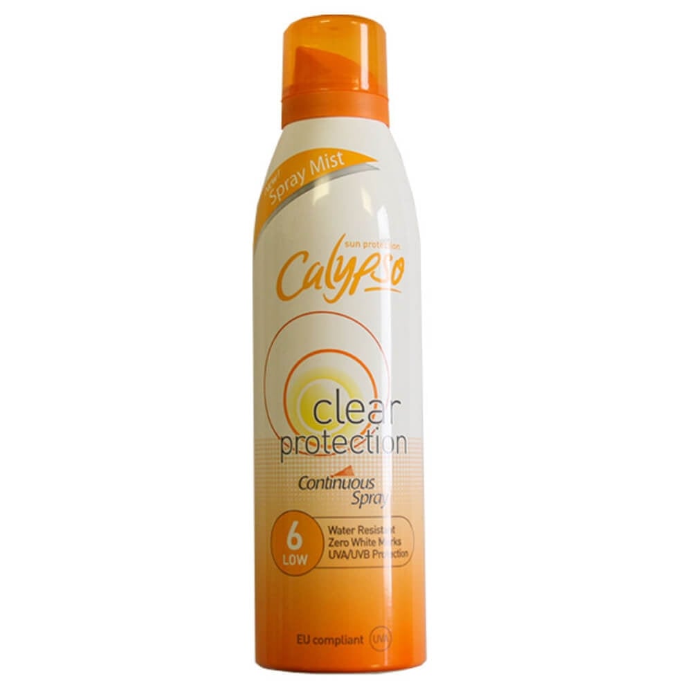 Calypso Clear Protection SPF6 Continuous Spray Water Resistant 175ml  | TJ Hughes