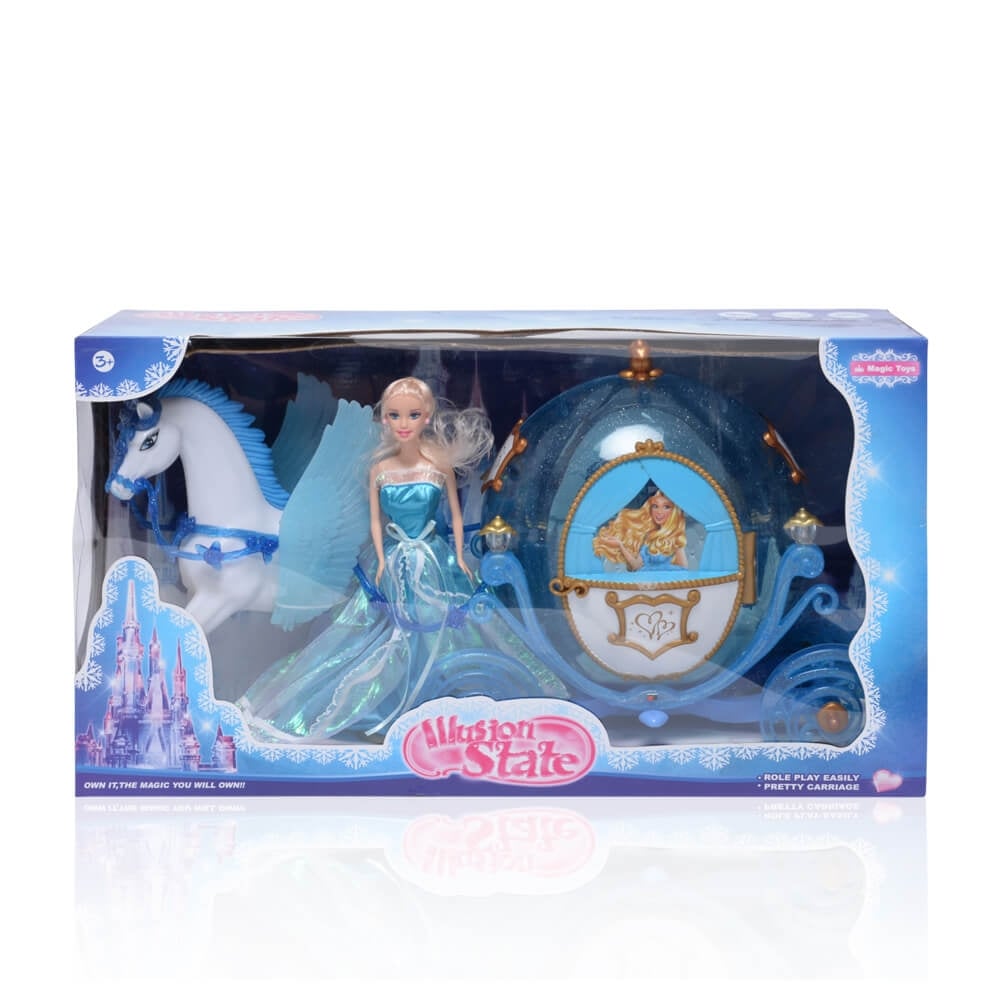 Lewis’s Princess and Carriage 3 Piece Set Includes Doll Carriage and Horse  | TJ Hughes