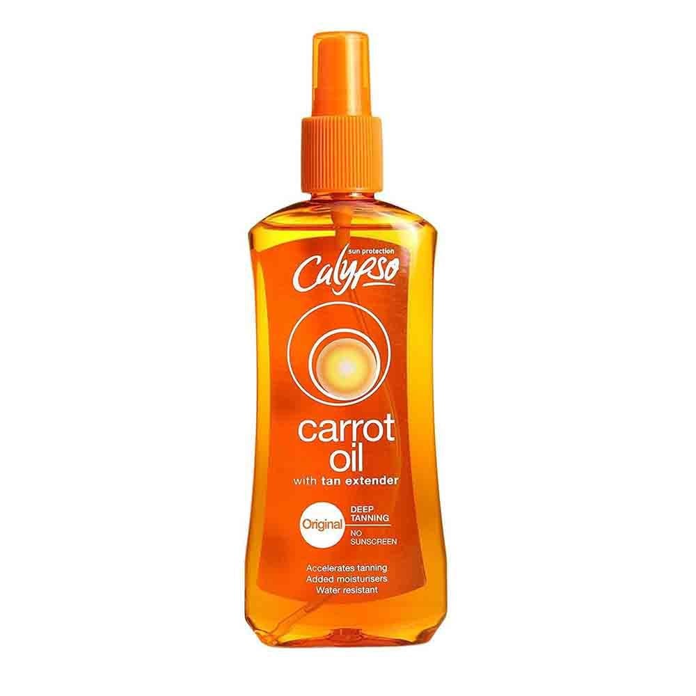 Calypso Original Carrot Oil With Tan Extender 200ml SPF0 Water Resistant Spray  | TJ Hughes