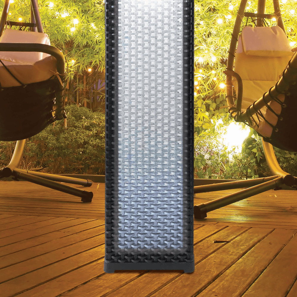 roma rattan solar floor lamp