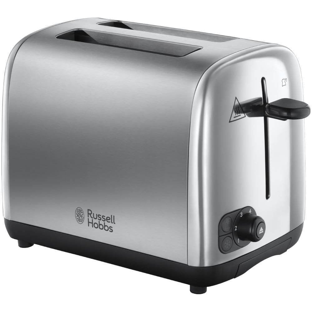 Russell Hobbs 2 Slice Brushed Stainless Steel Toaster - Silver  | TJ Hughes
