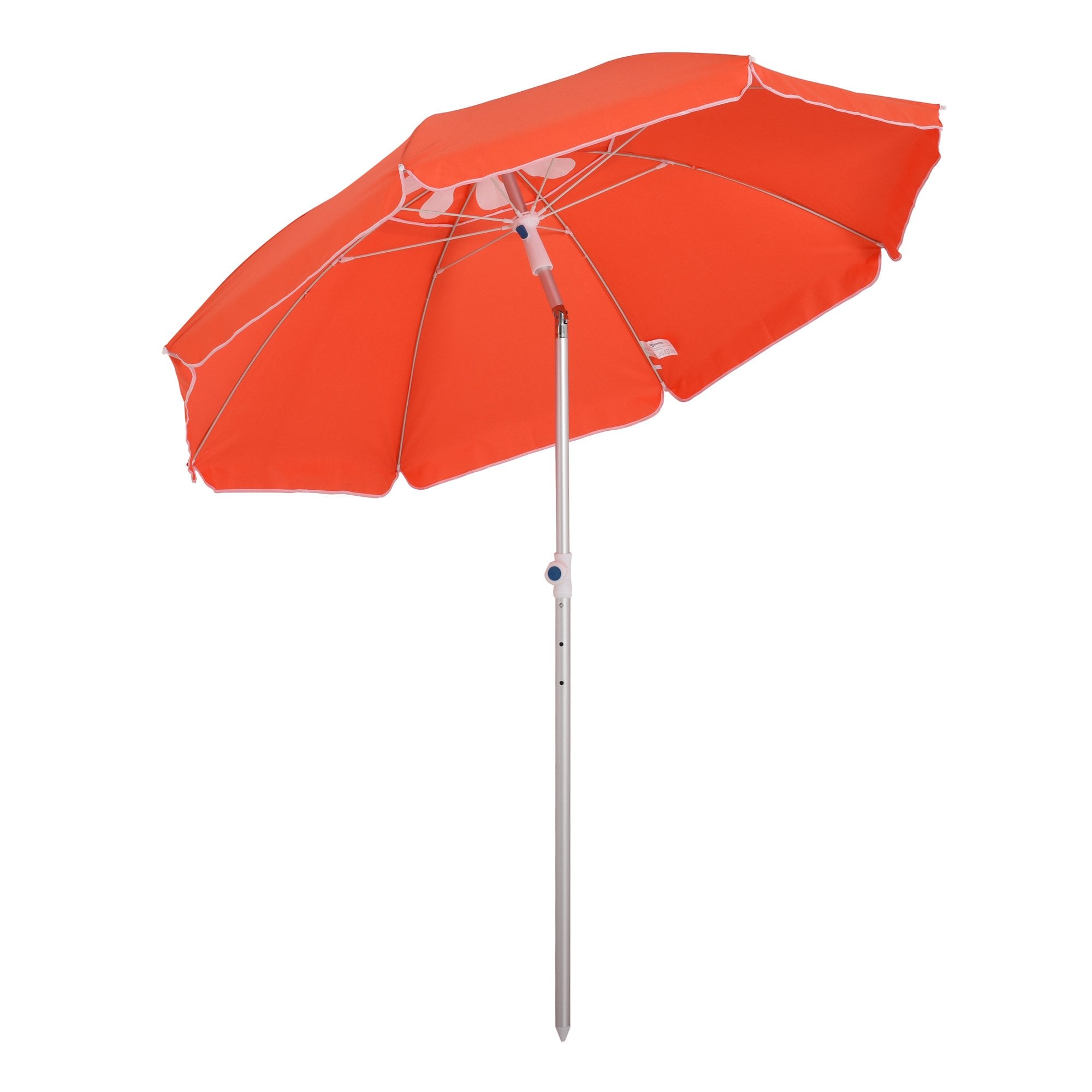 Oasis 1.9 m Beach Umbrella Parasol with Adjustable Angle and Carry Bag - Orange - Oasis Outdoor  | TJ Hughes