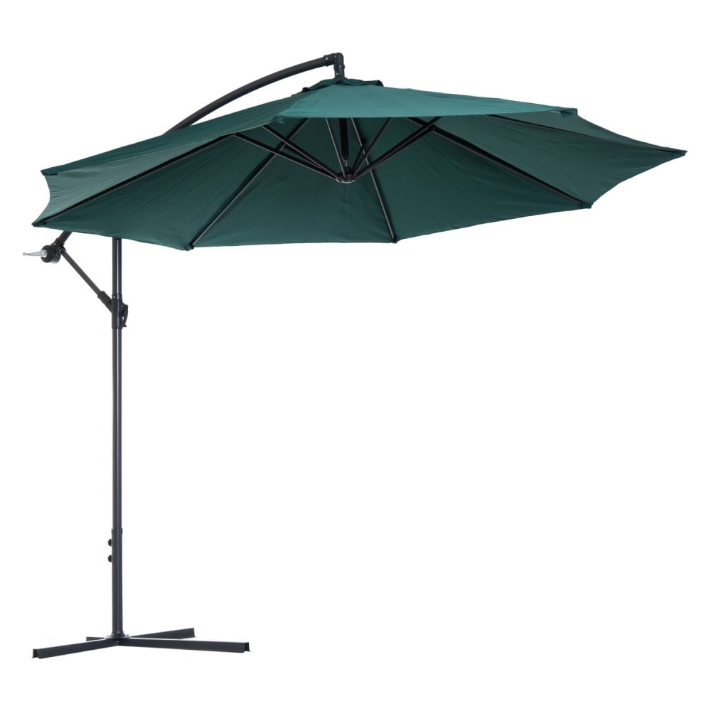 Oasis 3 m Garden Banana Hanging Parasol Umbrella - Green - Oasis Outdoor  | TJ Hughes