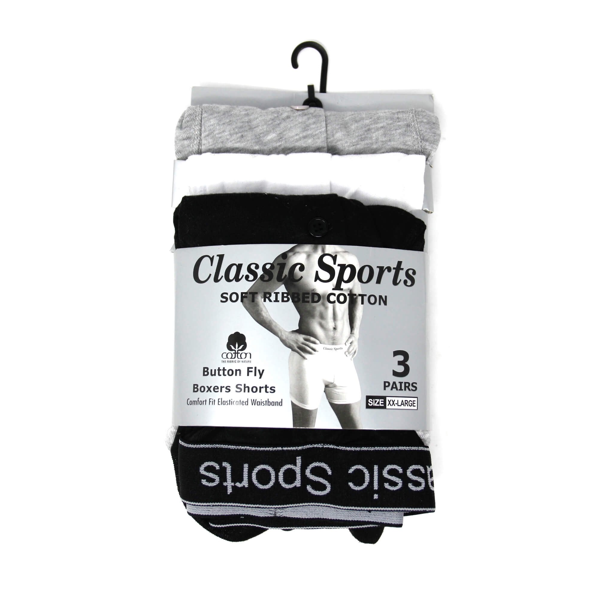 Men’s Classic Sports 3 Pack Boxer Shorts - Assort - Large - TJ Hughes