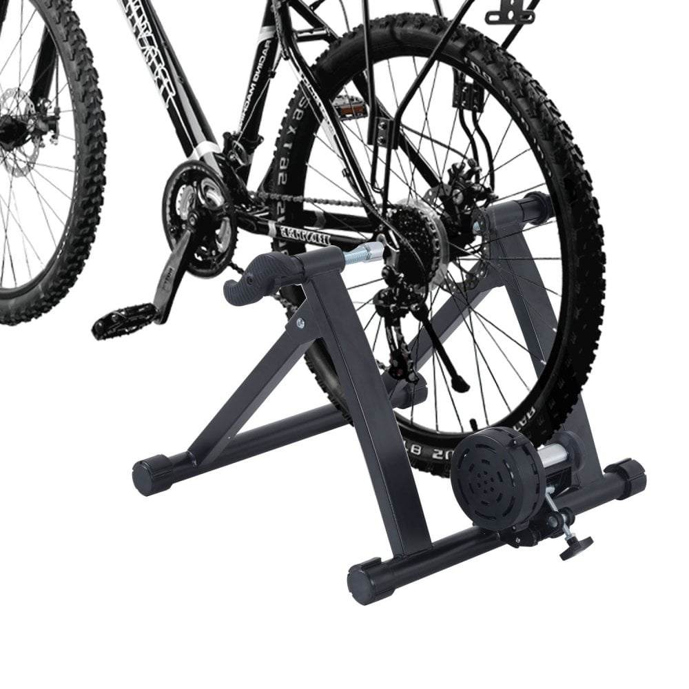 Foldable Indoor Bike Turbo Trainer Folding Exercise Fitness Training-Black - Alpine Spirit  | TJ Hughes Black