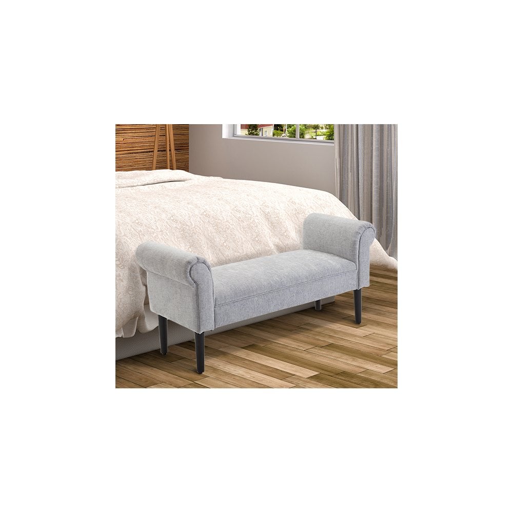 bed end chaise grey