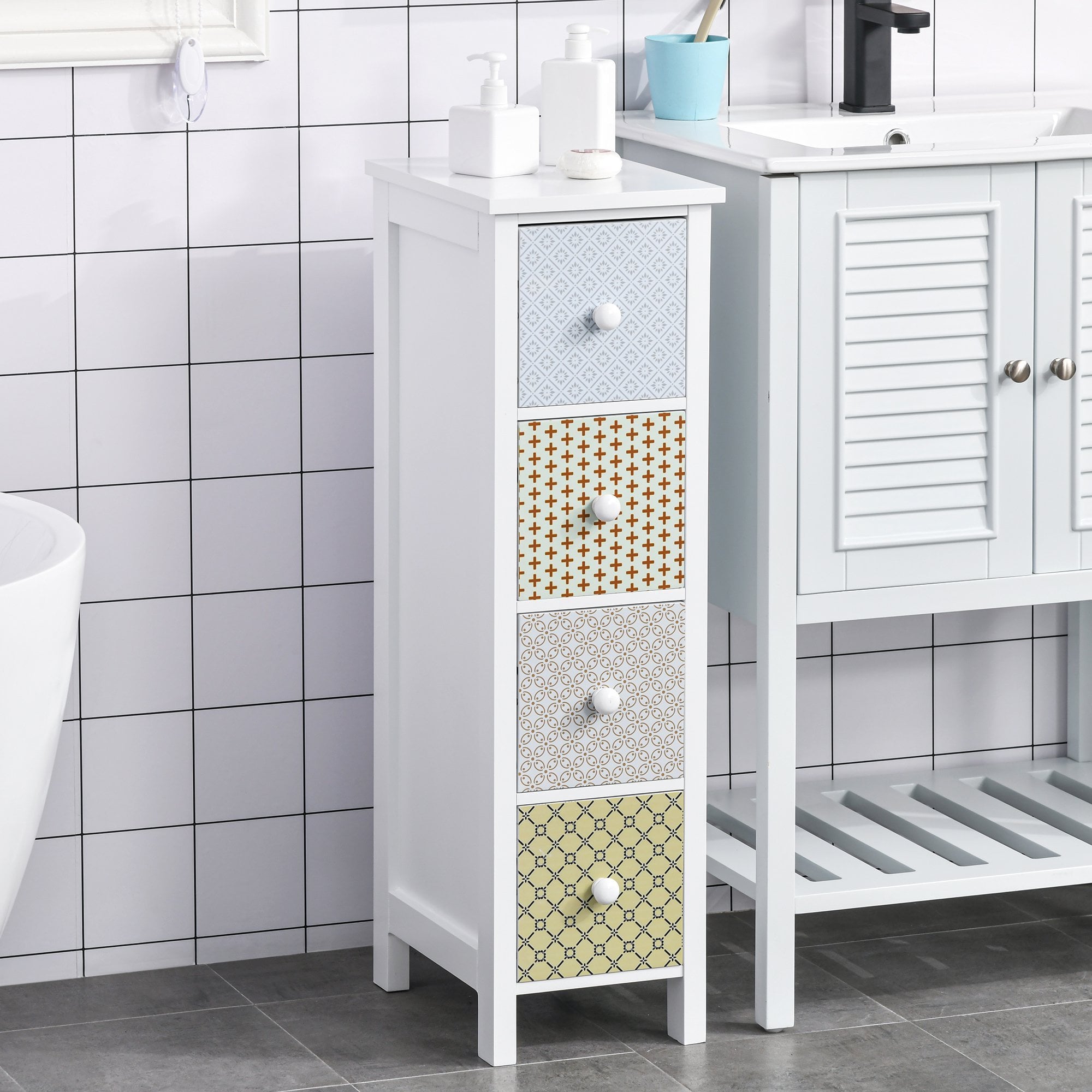 Chest of Drawers - 4 Drawer Dresser - Storage Organizer Toilet Tissue Cabinet for Bedroom - Bathroom Cabinet - Unit - Home Living  | TJ Hughes Multi